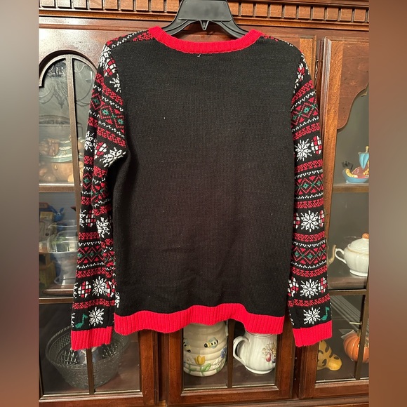 Holiday Time Ugly Christmas Dinosaur On Keyboard Sweater Sz XXL Jurassic Park - Picture 6 of 9